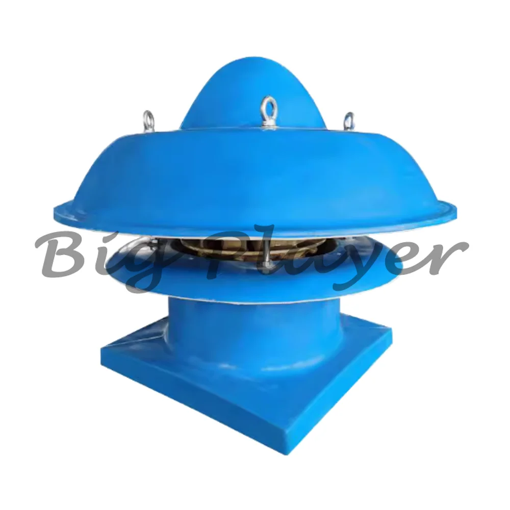 220V industrial centrifugal roof mounted exhaust fan FRP with cast iron blades