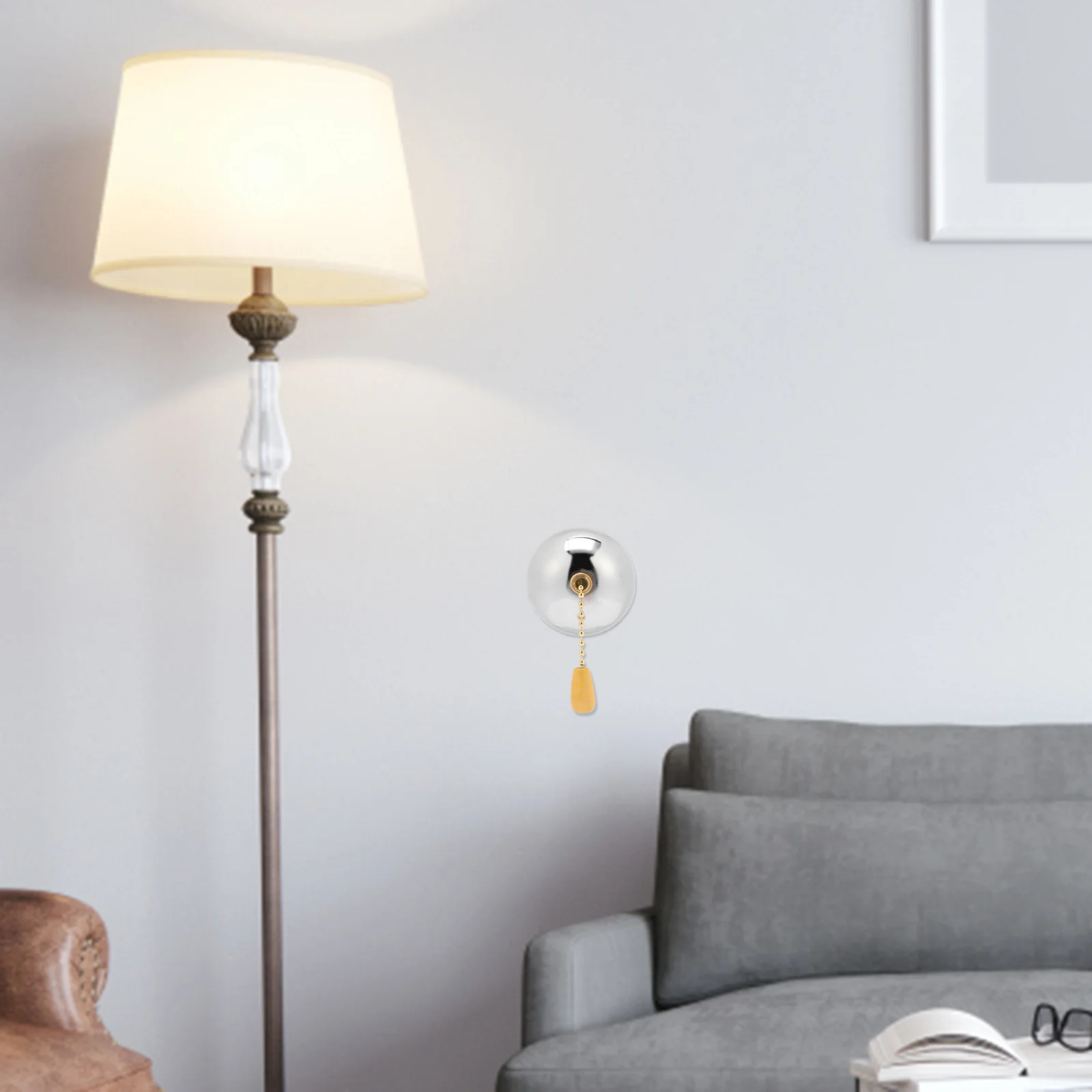 2pcs Lamp Ceiling Fan Chandelier Metal Replacement Light Ceiling Fan Pull Rope Replacement Metal Lamp Pull Cord