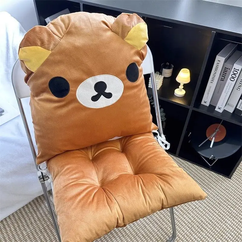 Rilakkuma Seat Cushion Office Butt Pad Dorm Chair Cushion Tatami Round Pouf Lazy Sofa Soft Comfortable Home Car Seat Mat Gift