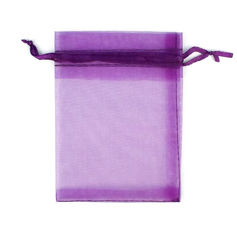 9X12cm 100pcs Colorful organza bags gauze bags gift bags small pouches candy jewelry packaging wedding gift bolsa fabric bolsa image 3