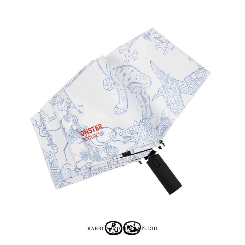 

Rabbituu Auatic Umbrella UV Protection Sunade Rain Umbrella ex Summer Gift Box Stainl Steel Sti