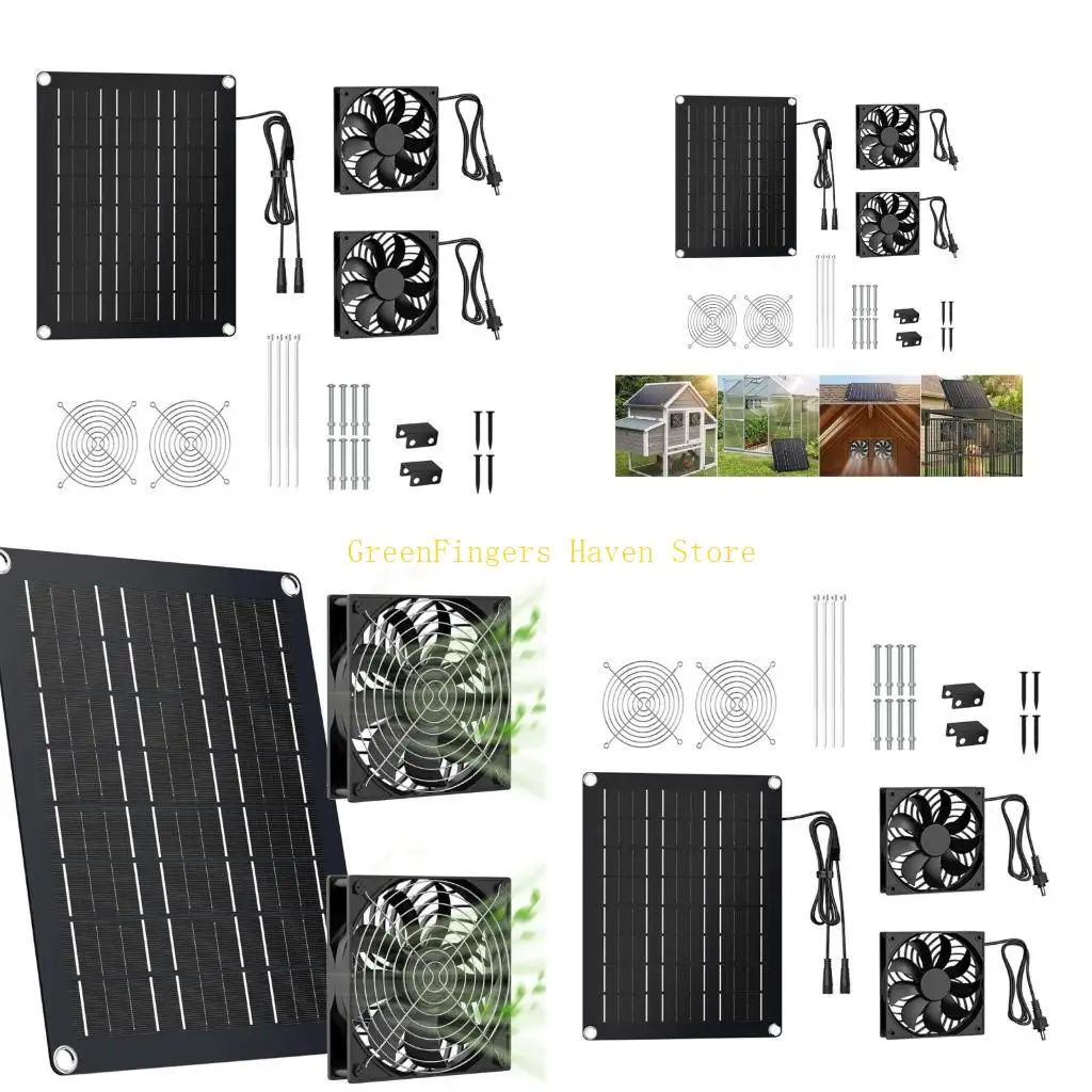 

F68D Двойная вентиляторная система с солнечным питанием, обеспечивающая мощные потоки воздуха для охлаждения свежести в таких и