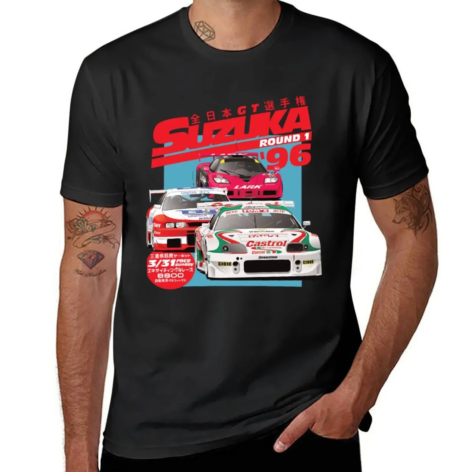 

New JGTC Suzuka 1996 T-Shirt aesthetic clothes quick drying shirt Aesthetic clothing Men's t shirts