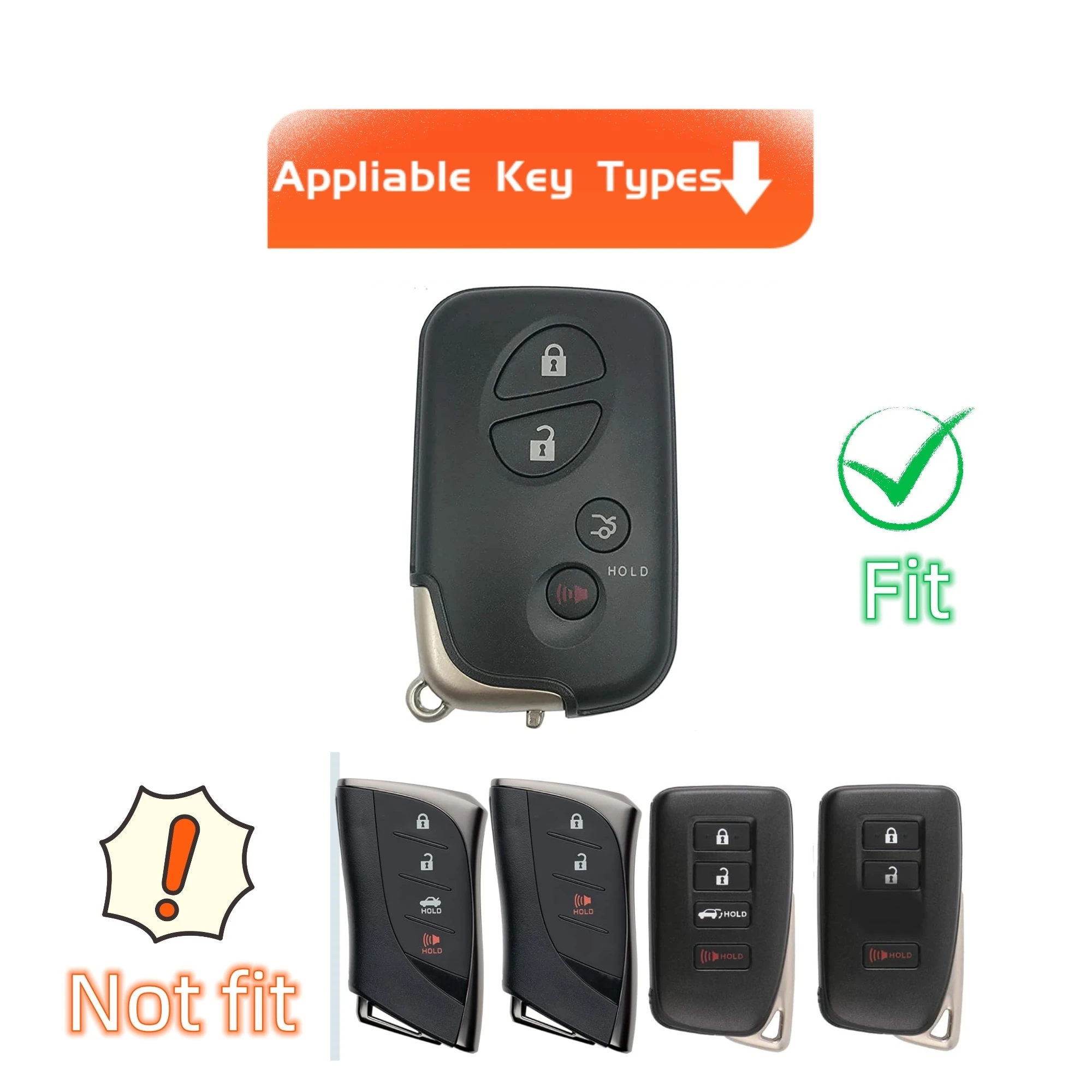 Car Key Fob Case Cover with PU Leather Keychain for Lexus GX460 RX350 ES350 IS250 GX460 LX570 IS350 GS430 GS300 GS450h