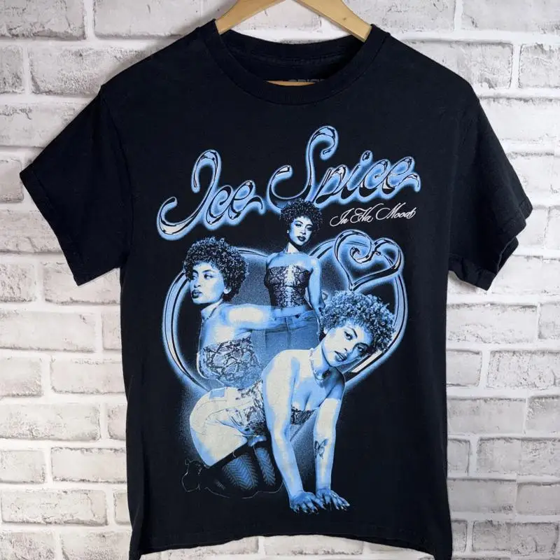 Ice Spice Rap Tee In Ha Mood Black T-Shirt Unisex Size Small S 2023 Hip Hop