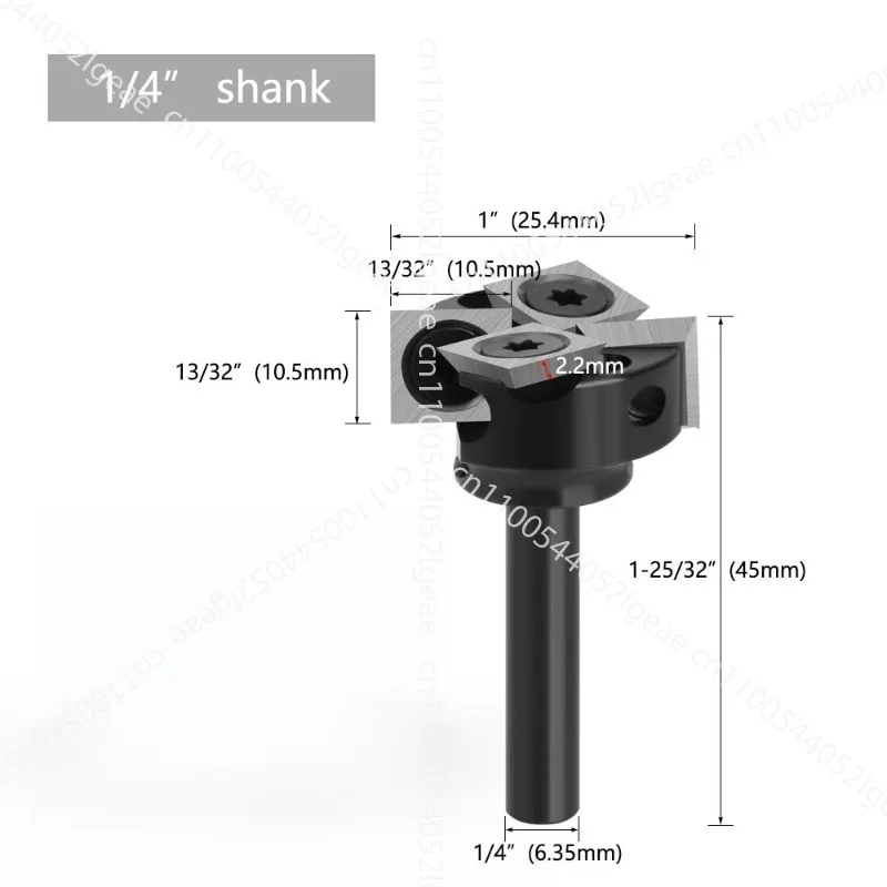 Four-blade broken board knife All black slotting knife Grooving milling cutter Woodworking removable countertop bottom cleaning
