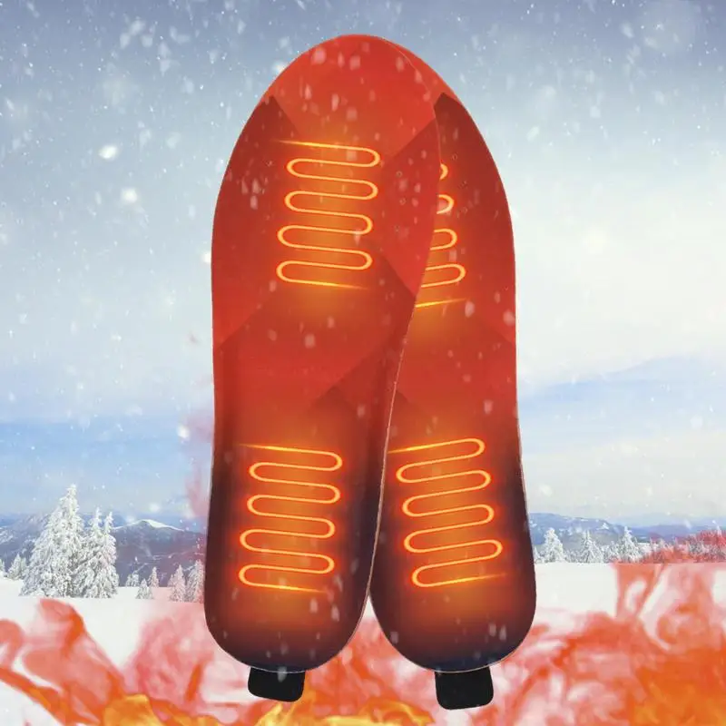 USB Heated Insoles for Men and Women with Wireless Remote Controlled Rechargeable 3300mAh Battery Temp Heating, Foot Warmer