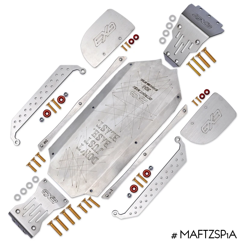 GPM Stainless Steel Chassis Protection Plate For ARRMA 1/7 Fireteam Tactical UNIT 6S BLX-ARA7618