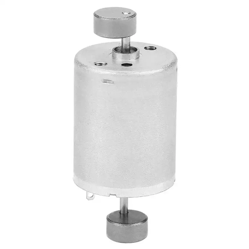 

1 Piece 370 Powerful Vibration Motor Silver Aluminum Convenient And Easy To Use Dual Head Vibration Motor Dc12v Vibration Motor