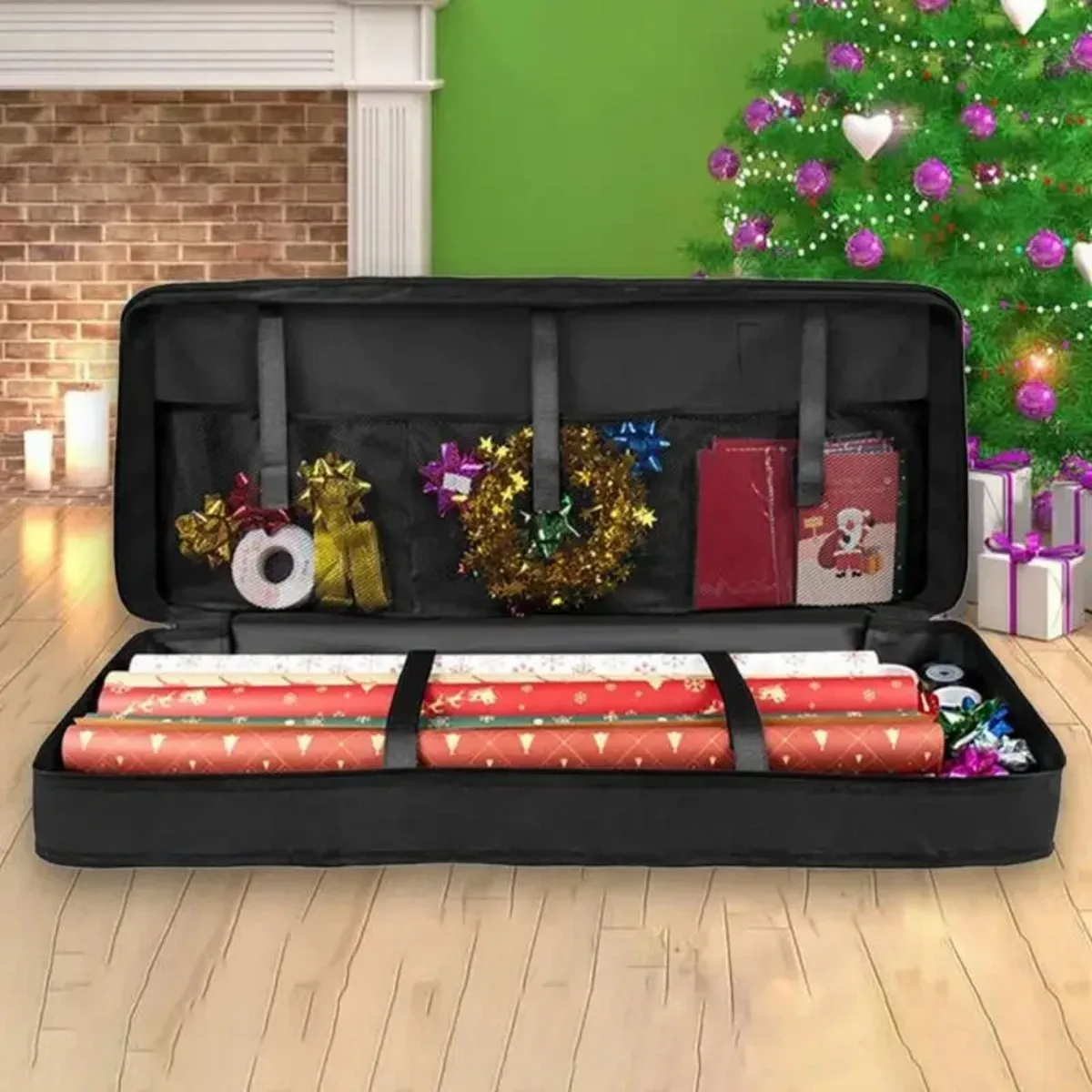 christmas-gift-wrap-storage-organizer-waterproof-oxford-cloth-large-capacity-zipper-dustproof-bag-foldable-space-saving-home-use