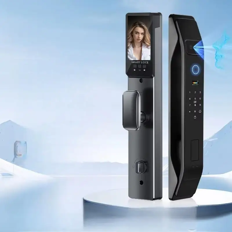 Smart Lock Fingerprint Face Recognition WiFi Connected Aluminum Alloy Door Lock Digital Lock for Home