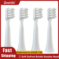4pcs Set Replacement Brush Heads for XIAOMI T100 White Clean Vacuum Soft DuPont Bristle Brush Nozzles Wholesale Oral Care