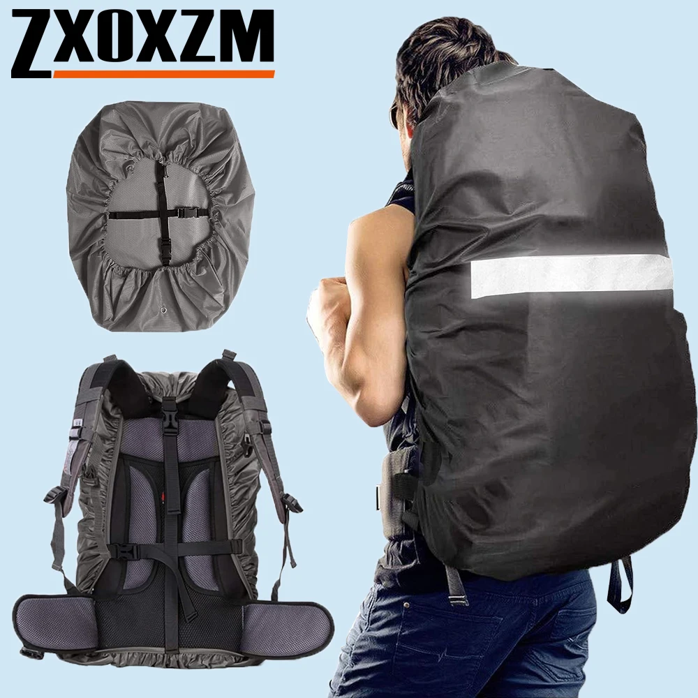 (35L/45L) Waterproof Hiking Outdoor Backpack Rain Cover, Anti-Slip Cross Buckle Strap, Adjustable Shoulder Straps for Men Women