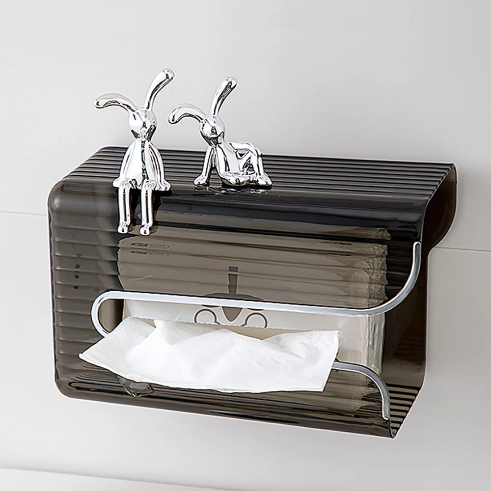 2PC Rabbit Decorative Ornaments Cartoon Long Eared Rabbit Center Console Decor Pastable Plating Rabbit Home Furnishings Ornament