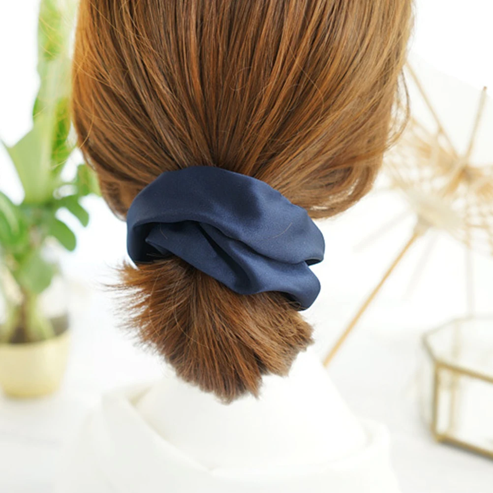 

2pcs Silk-Like Rope Circle Seamless Elastic Cloth Hair Ties Ponytail Holder For Women Fashion Headwear Accessory Hair Ropes