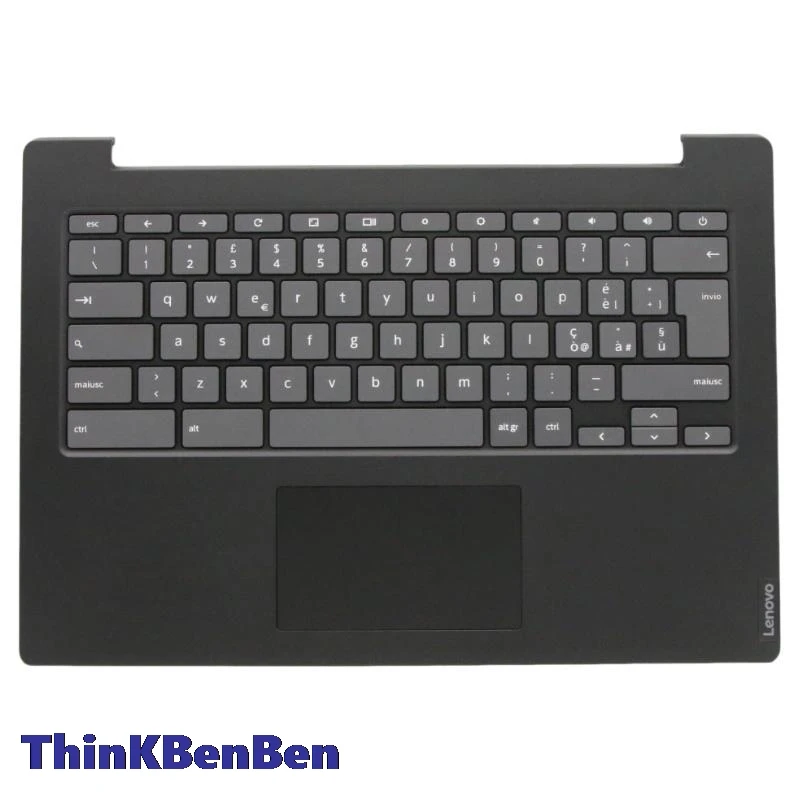 IT Italian Onyx Black Keyboard Upper Case Palmrest Shell Cover For Lenovo Chromebook S340 14 Touch 5CB0W45143