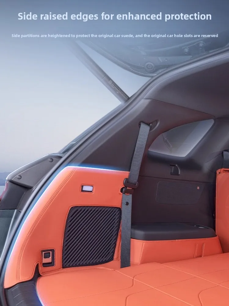 لـ BYD Sealion 8 2025 حصيرة صندوق السيارة ذات التغطية الكاملة، ملحقات تعديل DMP/EV من الجلد الصديق للبيئة #3