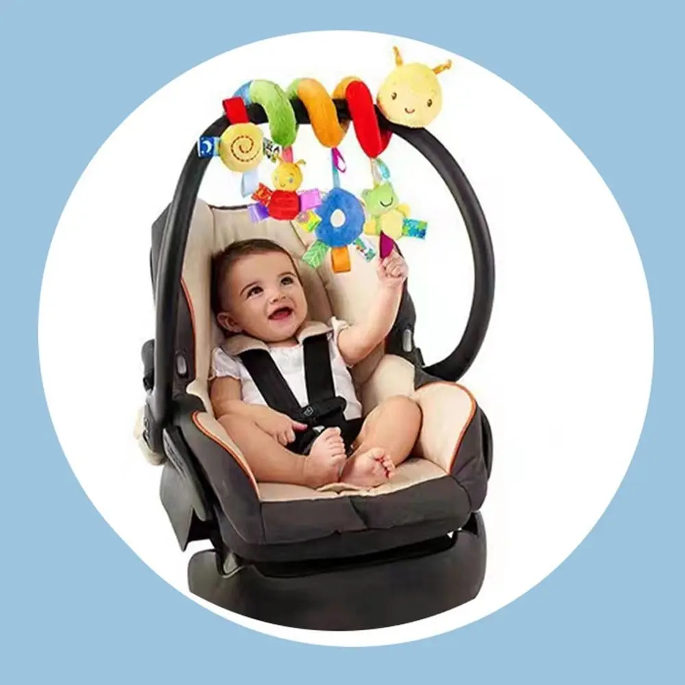 Animali del fumetto Seggiolino auto per bambini Giocattoli Peluche Estensibile Spirale Appeso Giocattolo per bambini Campane sospese multicolori