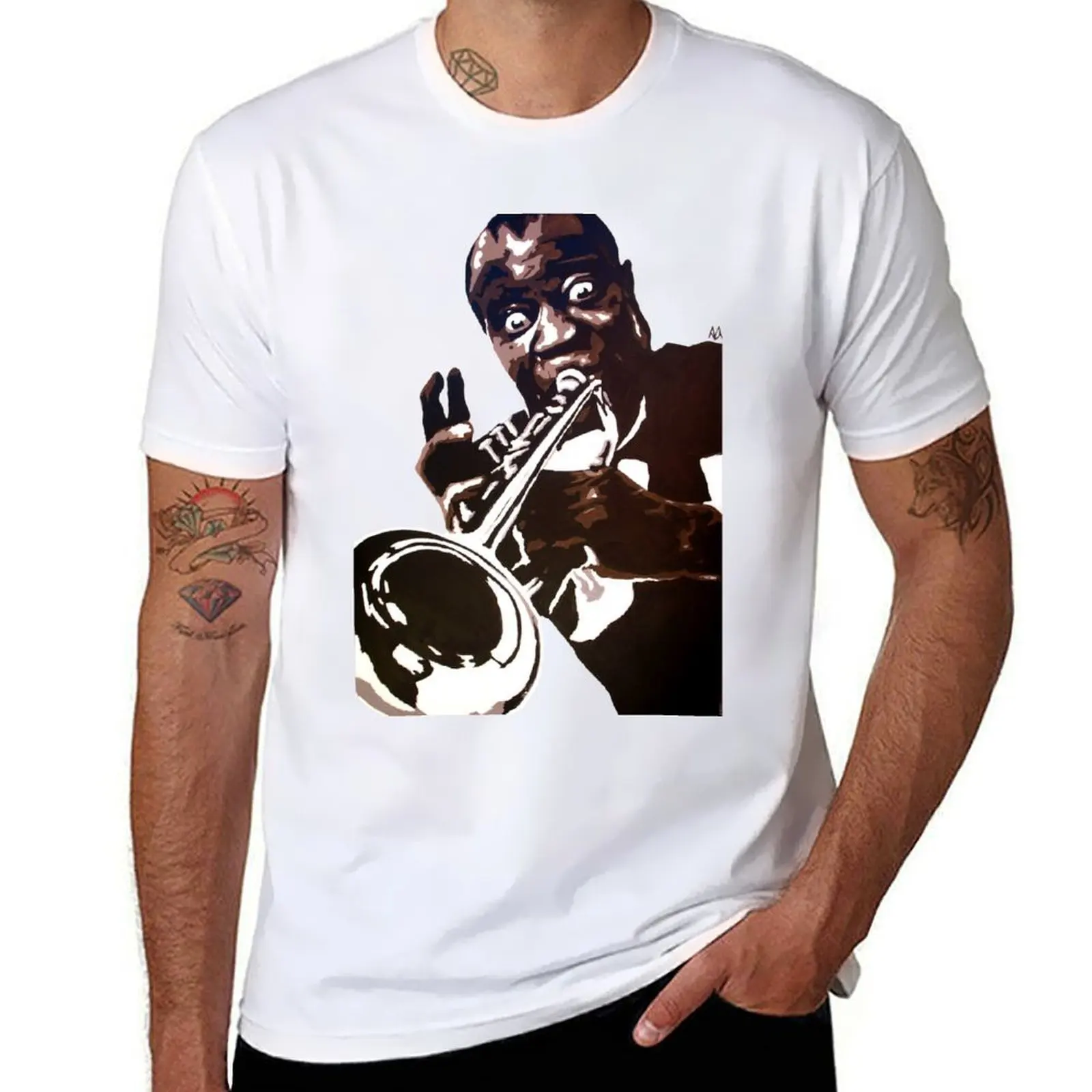 

Louis Armstrong T-Shirt funny t shirts dark humor t shirts for man graphic vintage T-Shirt