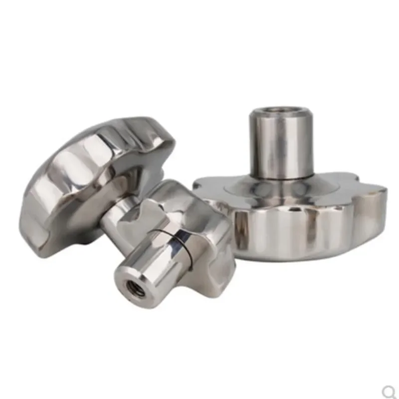 1pc M6 M8 M10 M12  Stainless Steel 304 Female Thread Star Knob Handles Star Shaped  Clamping Nuts Knobs Plum hand wheel