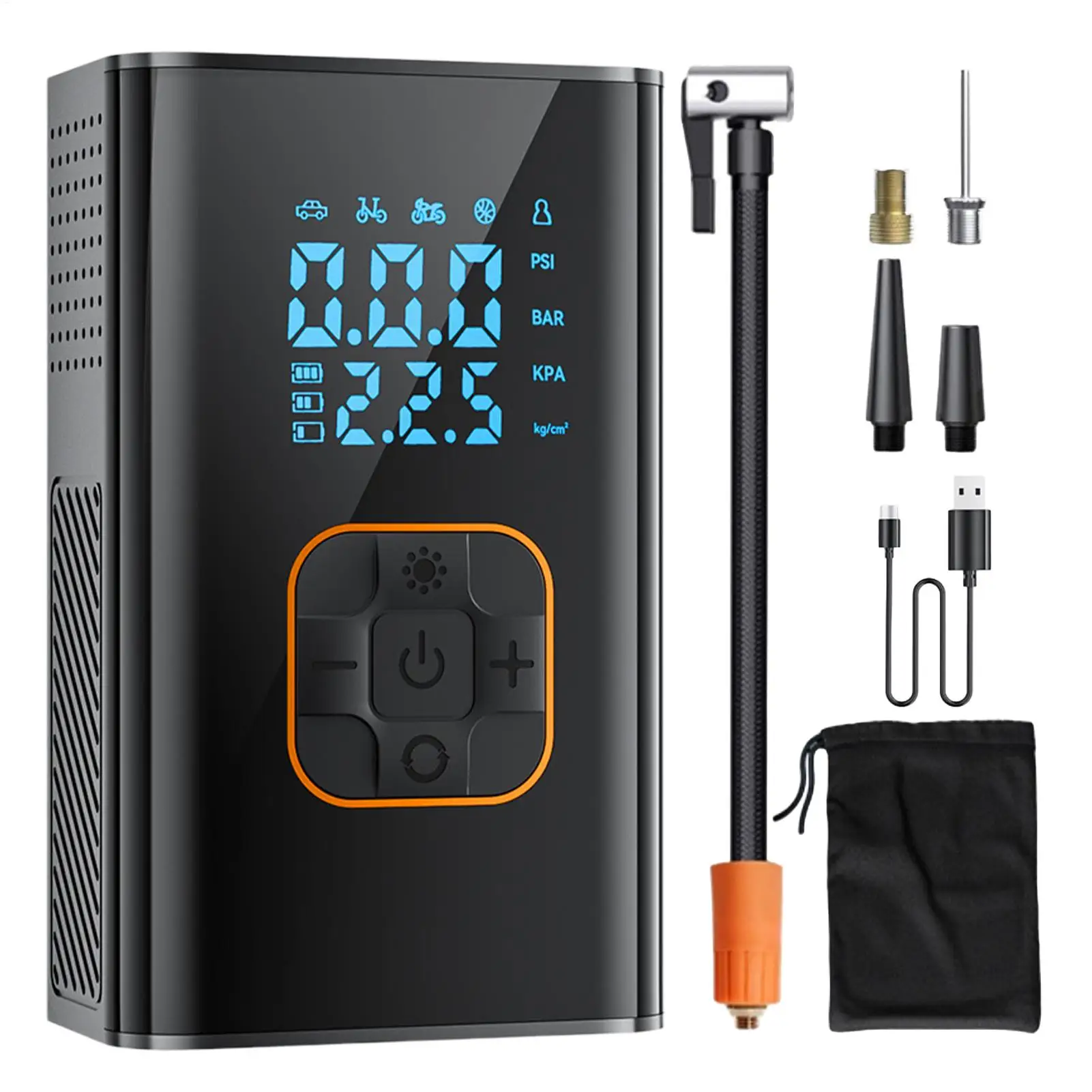150PSI Cordless Portable Automatic Car Air Pump Tire Inflator Air Compressor with Digital Display for Auto Truck Bike Motorcycle