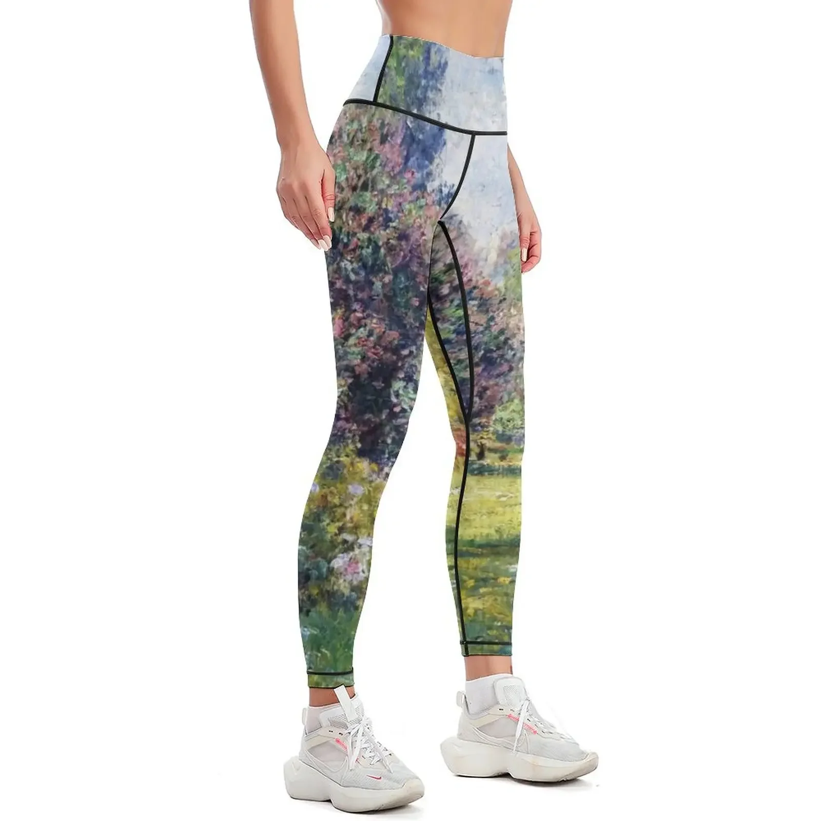 Parc Monceau by Claude Monet Leggings trousers Women's push up Women sports legging gym Womens Leggings