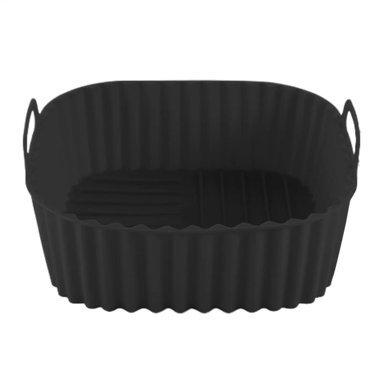 Air Fryer Silicone Basket Square Air Fryer Baking Pan Kitchen Cookware Non-stick Baking Tray for Cooking Roasting Grilling Pizza