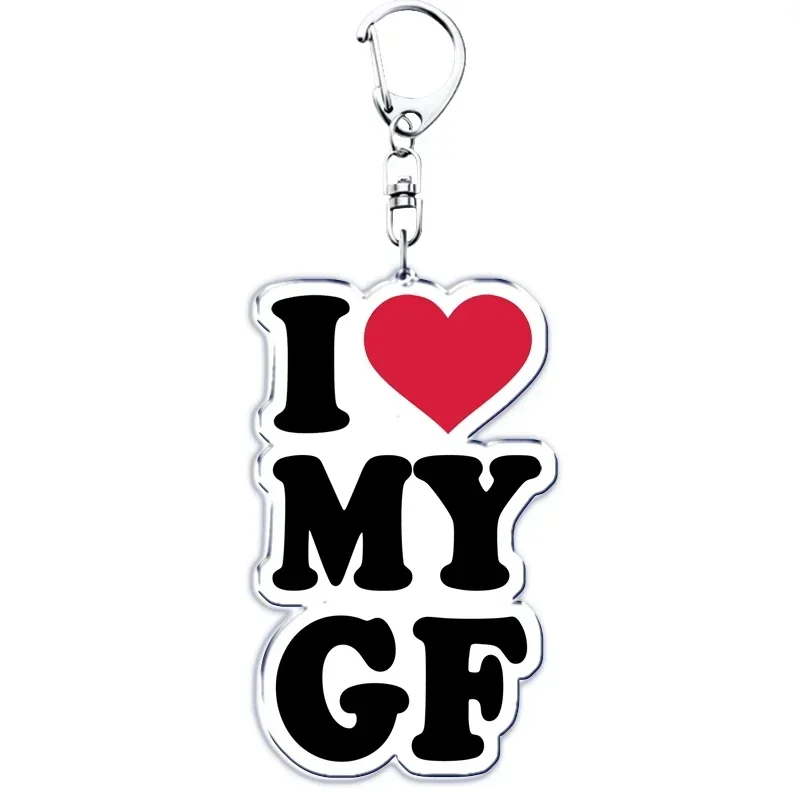 Custom I Love Me You Letter Keychain My Fictional Boyfriend Awesome Girlfriend DIY Keyring Hot Wife Mom Dad Key Ring Bf Gf Gifts