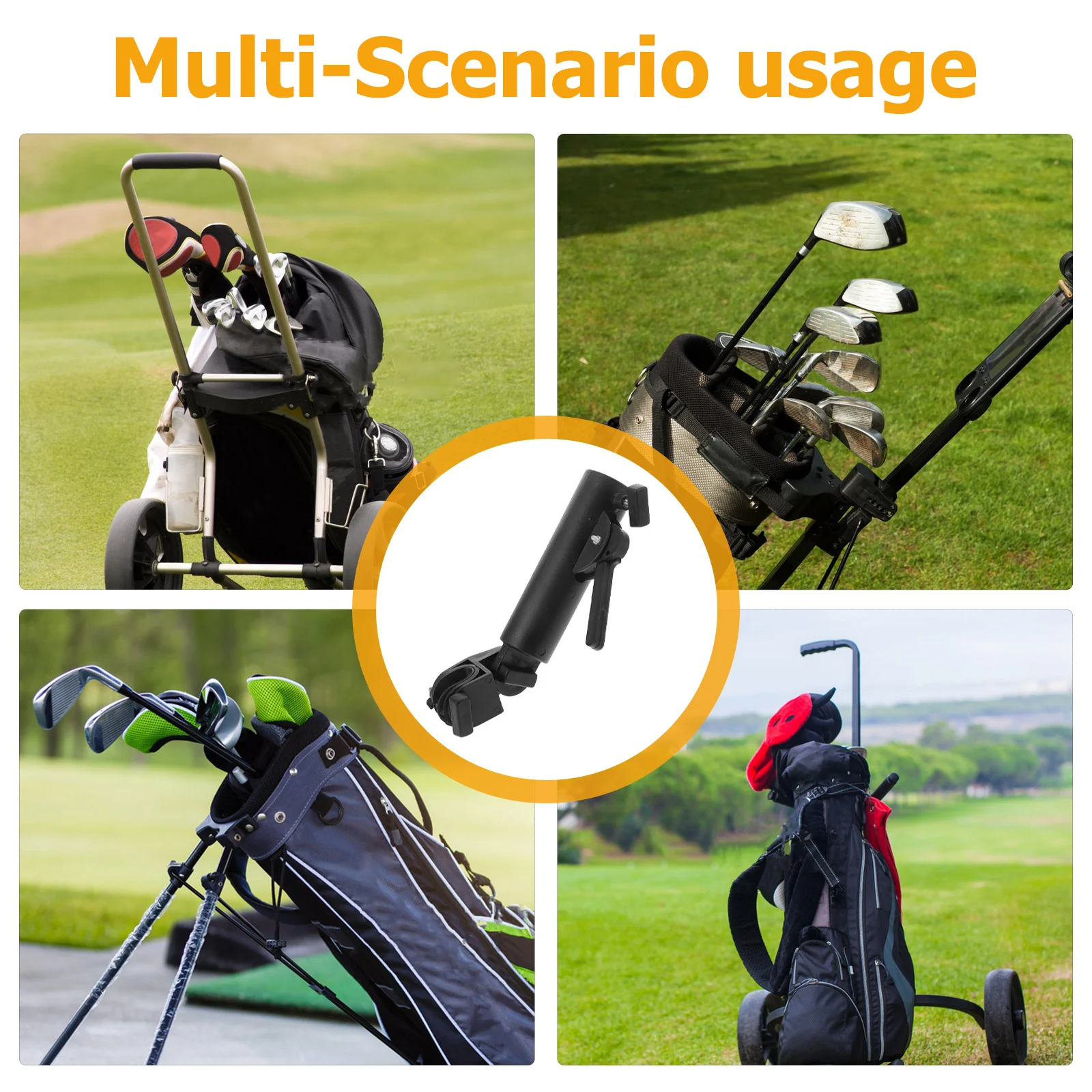 

5pcs 5 PCS Golfs Trolley Umbrella Holders Cart Clamp Bracket ABS Portable Stand Mounting Support