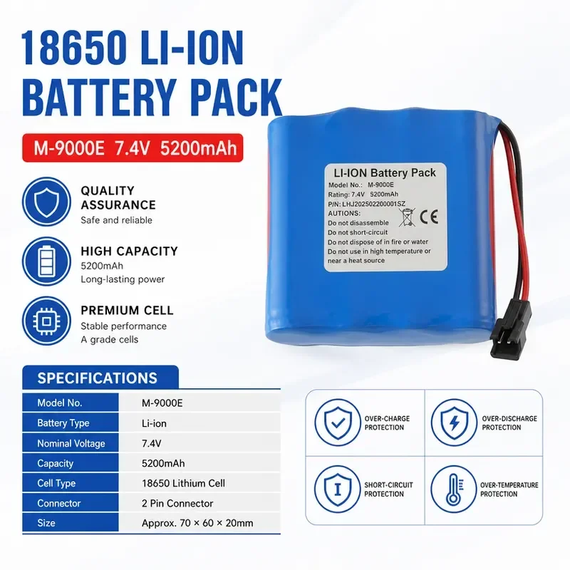 [NEW]  for ARICON Battery M-9000E Black Plug Model Factory Direct Sales
