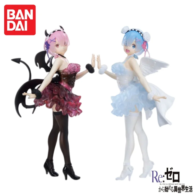 En Stock Bandai Original Banpresto Re Life en un mundo diferente de Zero Ram Rem figura de acción modelo muñeca nueva en caja