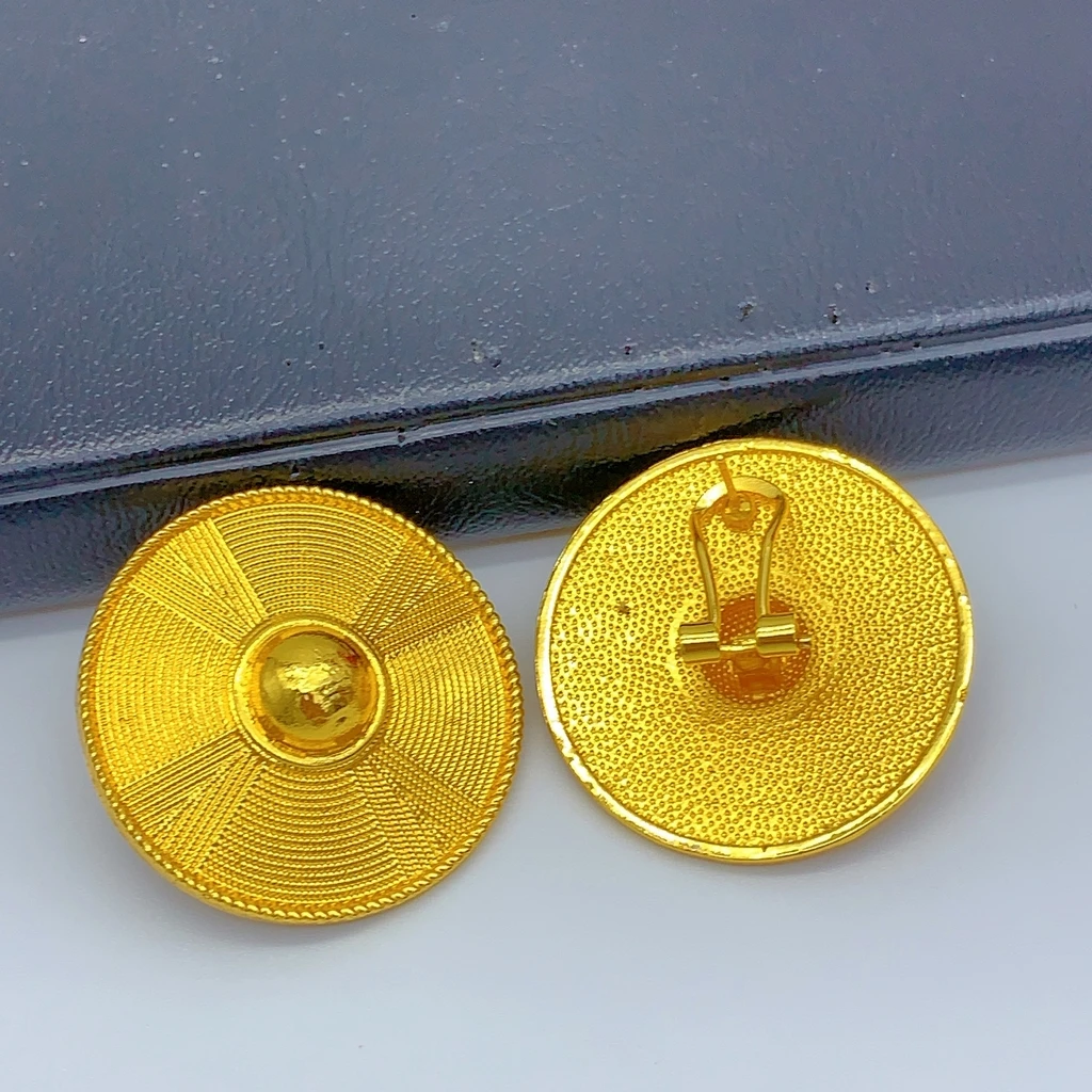 Luxuriöse Dubai 24k vergoldete Schmucksets für Frauen Äthiopisches Indisches Braut-Halsketten- und Ohrring-Set Hochzeitsgeschenk – Detail 4