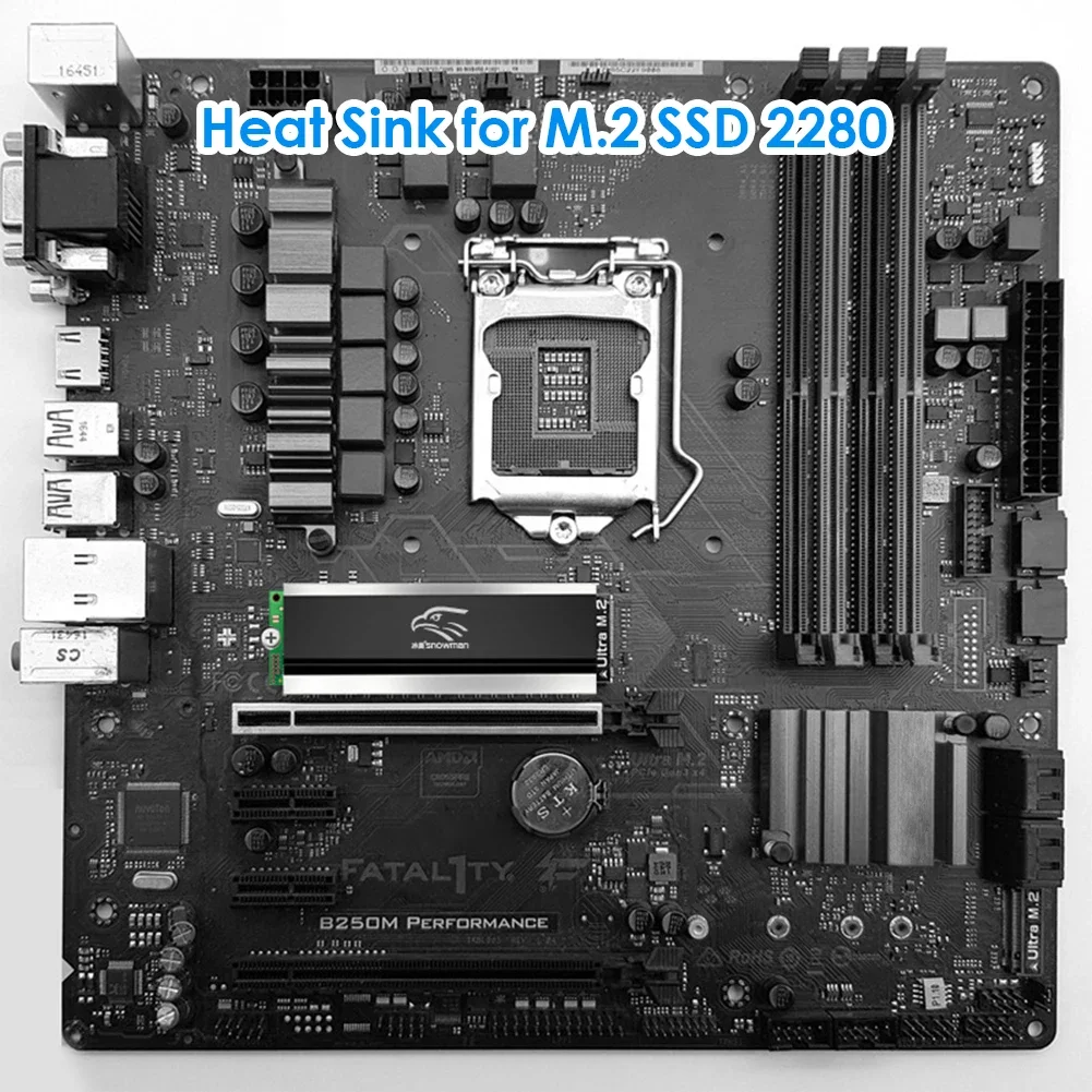 M.2 SSD NVMe المبرد برودة 2280 الحالة الصلبة القرص الصلب المبرد M2 NGFF الألومنيوم بالوعة الحرارة التبريد وسادة حرارية للكمبيوتر المكتبي
