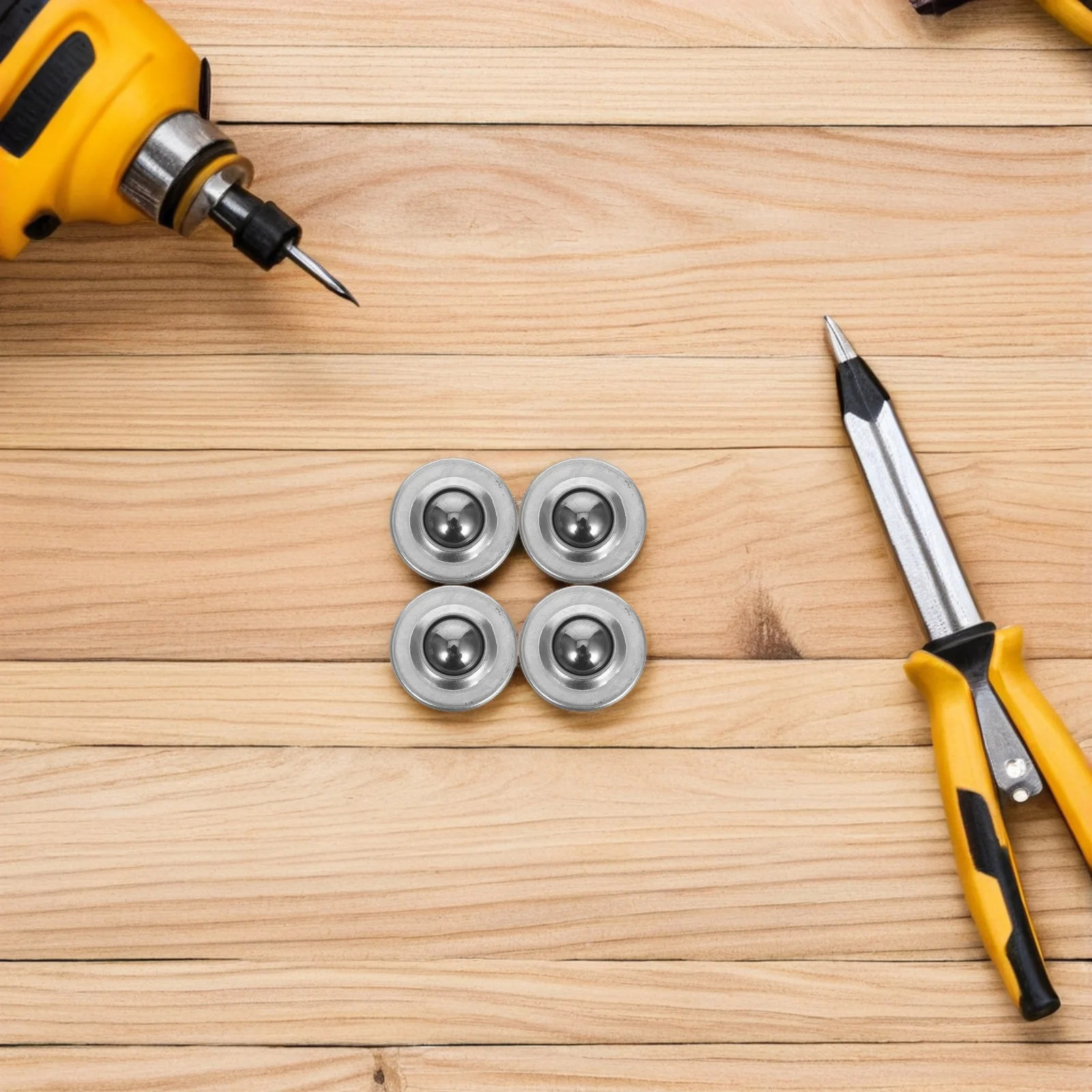 

16pcs Carbon Steel Ball Bearings Roller Transfers Heavy Duty Industrial Equipment Vehicle Replacement Easy Install