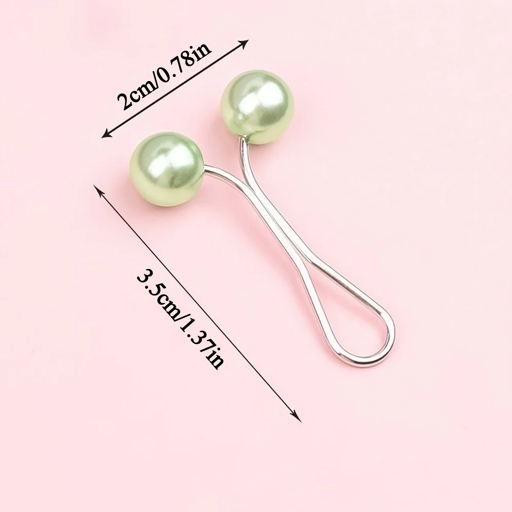 6Pcs Pearl Safety Brooch Pins, Multi‑Functional Shirt Sleeve Holder, Scarf Shawl Clips, Decorative Clothing Fastener for Women