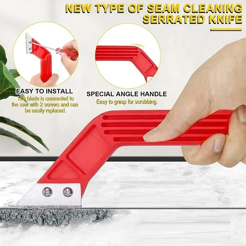 Sewing Knife, Ceramic Tile Seam Cleaner, Tungsten Carbide Alloy Particles, Grout Saw, Tile Cutter, Beauty Seaming Tool