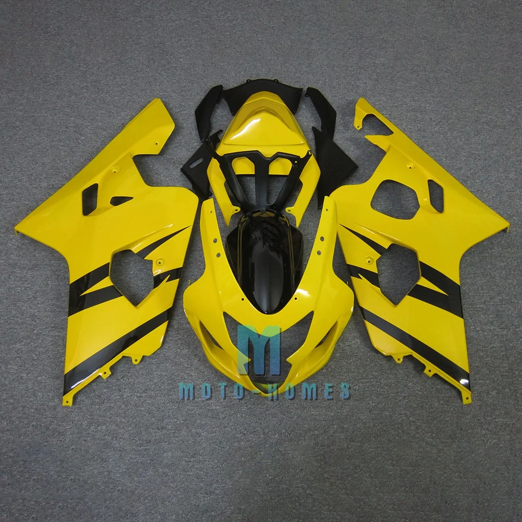 Free Customize Fairings for GSXR 600 750 2004 2005 04 05 GSX-R750 GSXR600 100% Injection Fairings Set ABS Plastic Kit Yellow