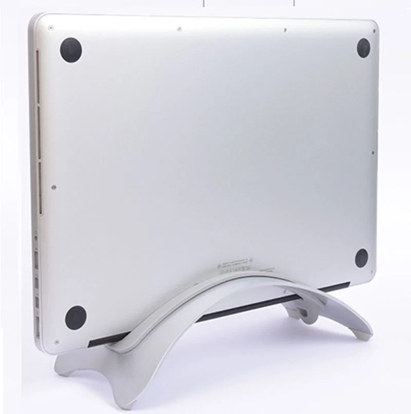 Vertical Aluminum Space-saving Anti Slip Laptop Stand Desktop Erected Holder for Apple MacBook Pro Air Retina Laptop Accessories