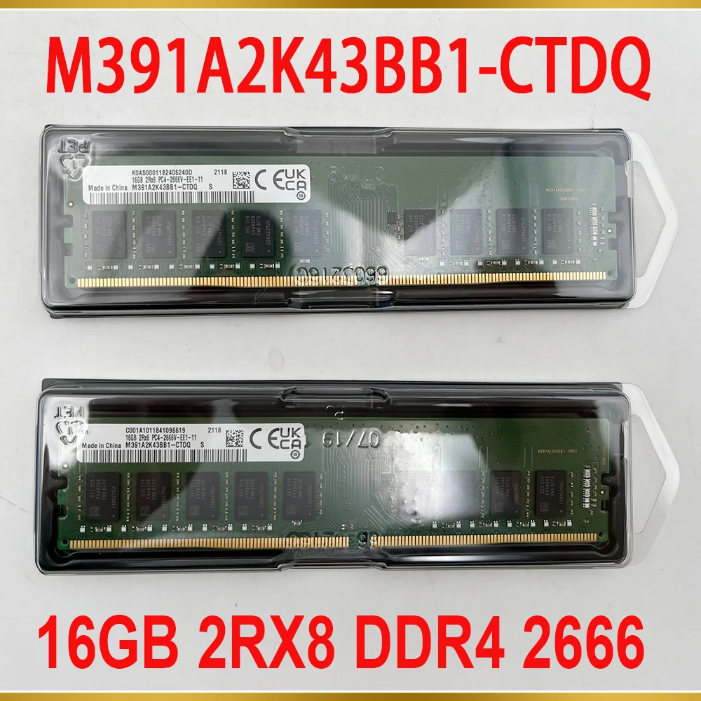 

New For Samsung 16G 16GB 2RX8 DDR4 2666 PC4-2666V ECC UDIMM Server Memory M391A2K43BB1-CTDQ