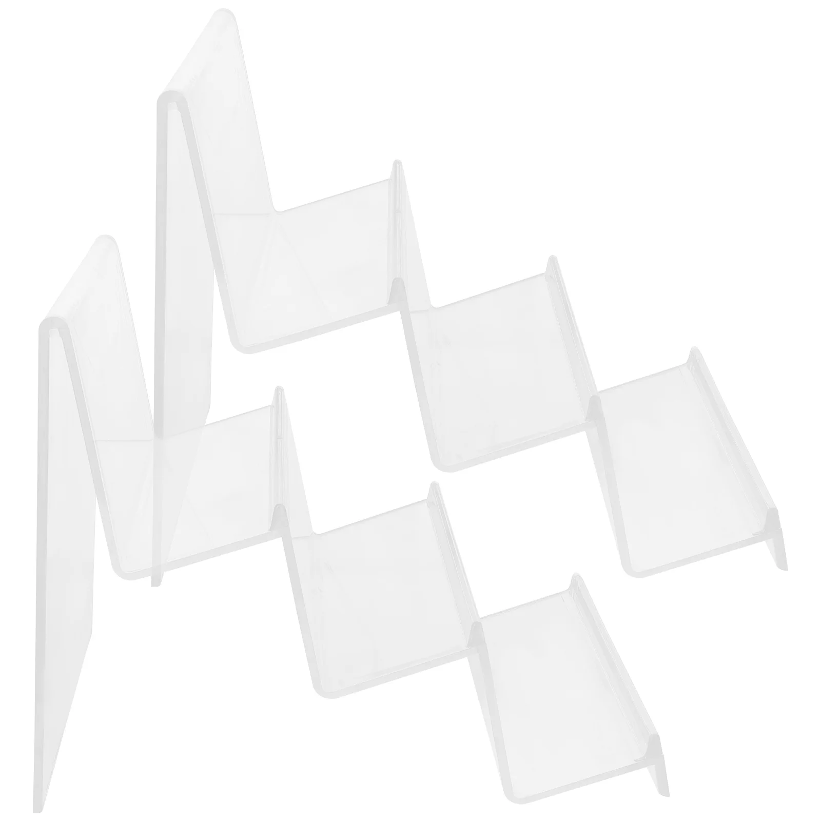 

2Pcs Acrylic Purse Display Stands Clear Wallet Display Rack Holder Handbag Organizer Jewelry Countertop Storage