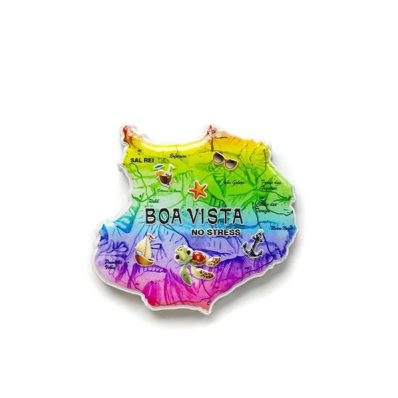 

Brazil Boa Vista Island Tourist Souvenir Fridge Magnet Personalized Creative 3D Magnetic Attraction Decorative Souvenirs