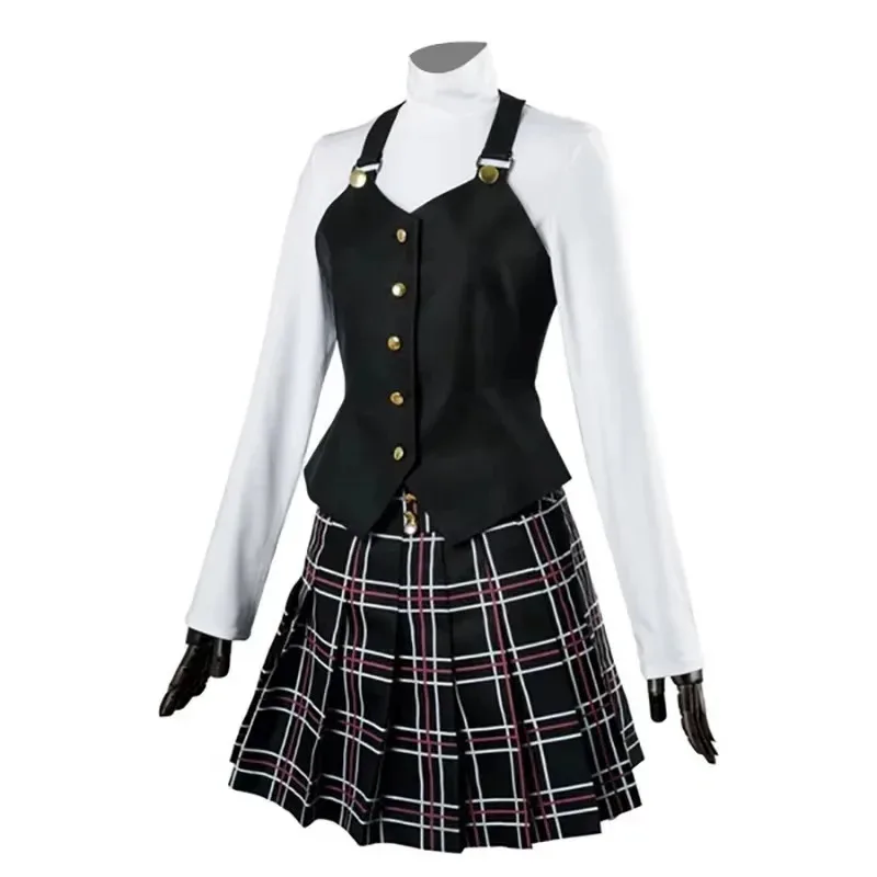 

25COSKostum Косплей Аниме P5/Persona Makoto Niijima Короткая юбка с принтом Вязаный топ Школьная форма Хэллоуин Вечеринка Аниме Набор Cos
