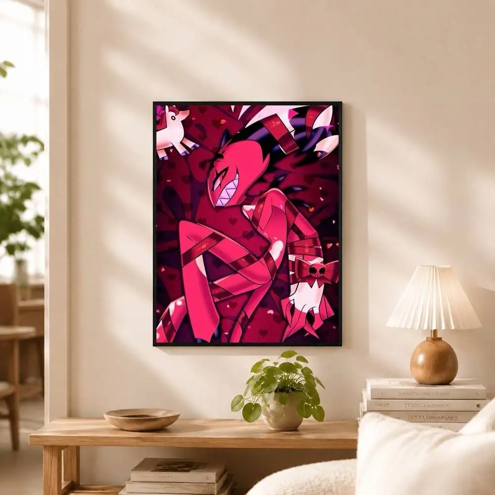 H-Helluva Boss B-Blitzo Poster Waterproof Wall Art Sticker For Bar Living Room Vintage Decor Print