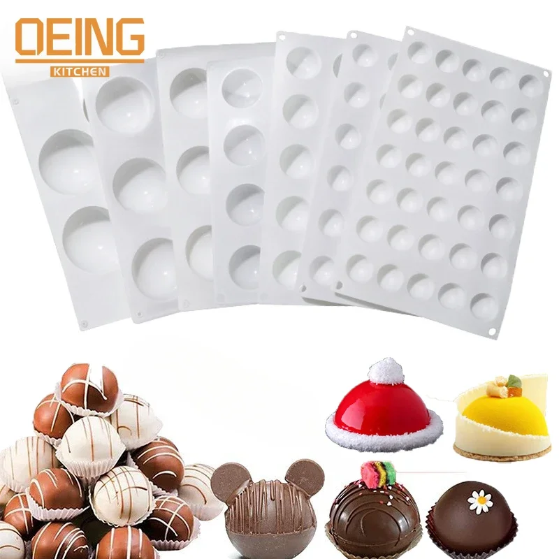 

Semi Sphere Silicone Chocolate Mold Half Ball Mousse Cake Tray Silicon Dome Baking Moulds Pudding Candy Jelly Candy DIY Tool