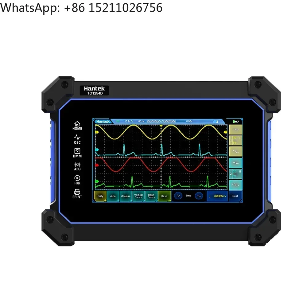 Hantek TO1254D TO1154D TO1204D Touch Screen Digital Oscill 4 Channels Portable USB Oscill + 25Mhz Signal Source+Meter