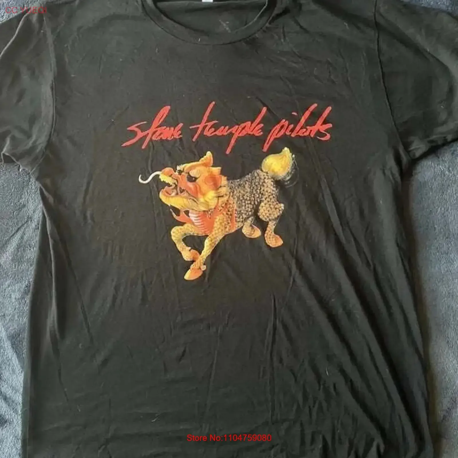90s Remake Stone Temple Pilots band Retro style Black T shirt vtg  vintage Washed Stretched Casual designer clothes streetwear