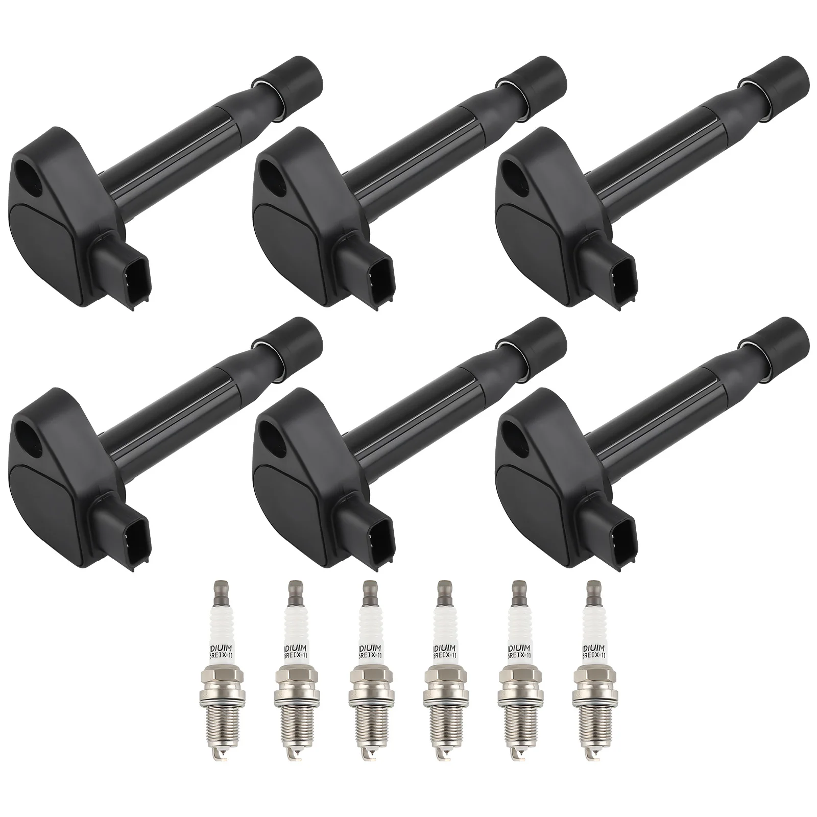 

6 Ignition Coil & Iridium Spark Plug For Honda Odyssey Accord Acura CL TL UF242