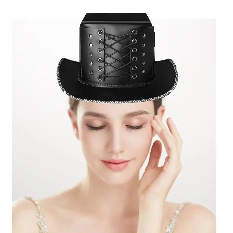 652F قبعة علوية للبالغين/المراهقين، قبعة ساحرة للهالوين لحفلات الكرنفالات