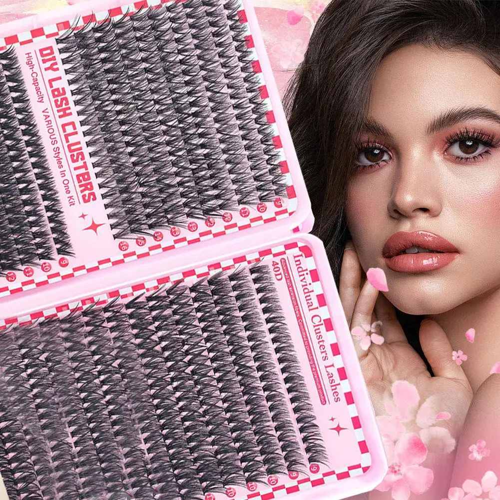 Eyelash Extension Kit With D-curled Single Eyelashes, And Tweezers Sealing, Eyelash And Eyelash Clusters, X0Q7