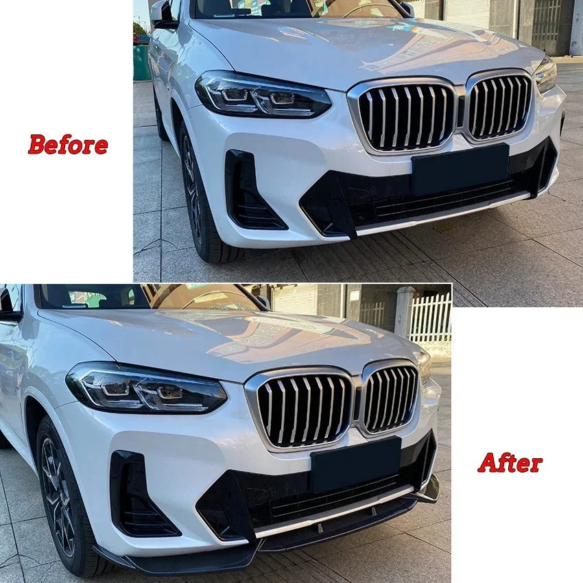 Voor Bmw X3 2021-2023 G01 X 4 G02 G08 M40i M40d Voorbumper Splitter Lip Spoiler Diffuser Guard Body Kit Cover Trim